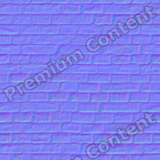 seamles wall bricks normal map 0010